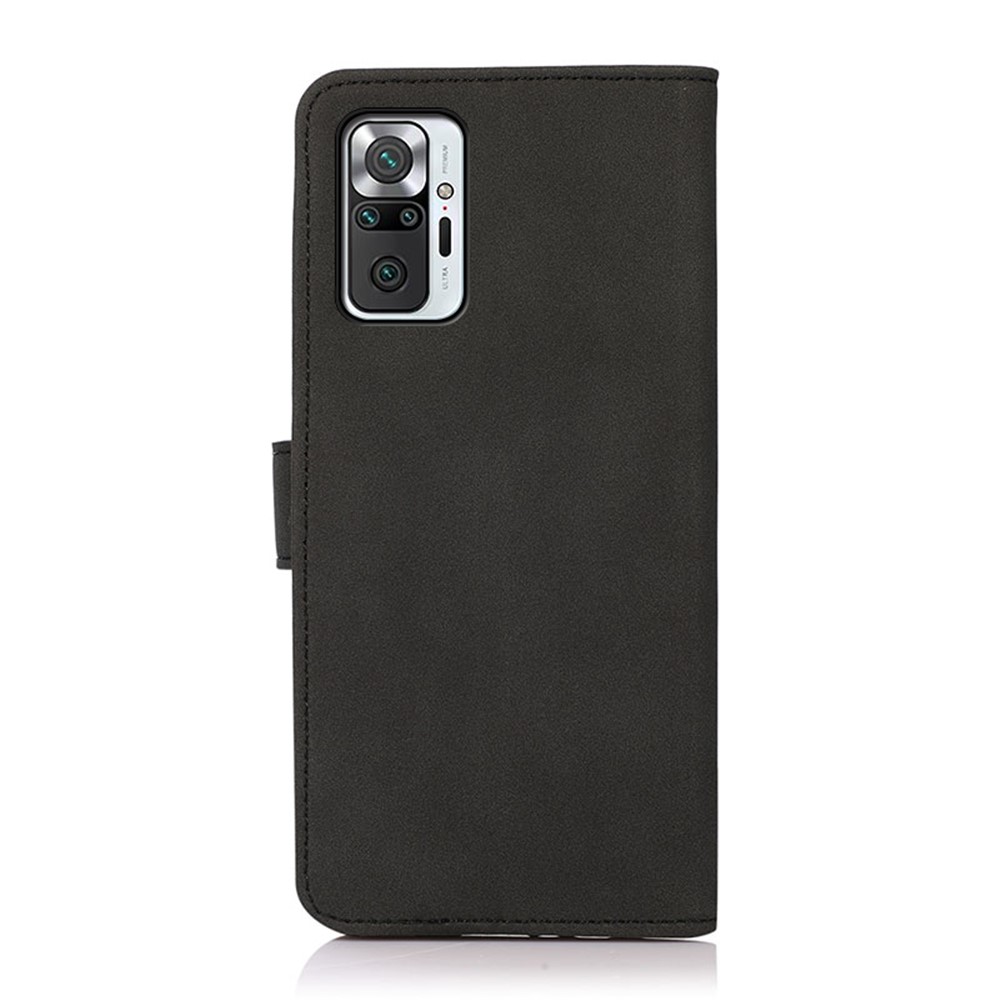 KHAZNEH Stand Wallet Design Leather Phone Cover Case for Xiaomi Redmi Note 10 Pro - Black-3