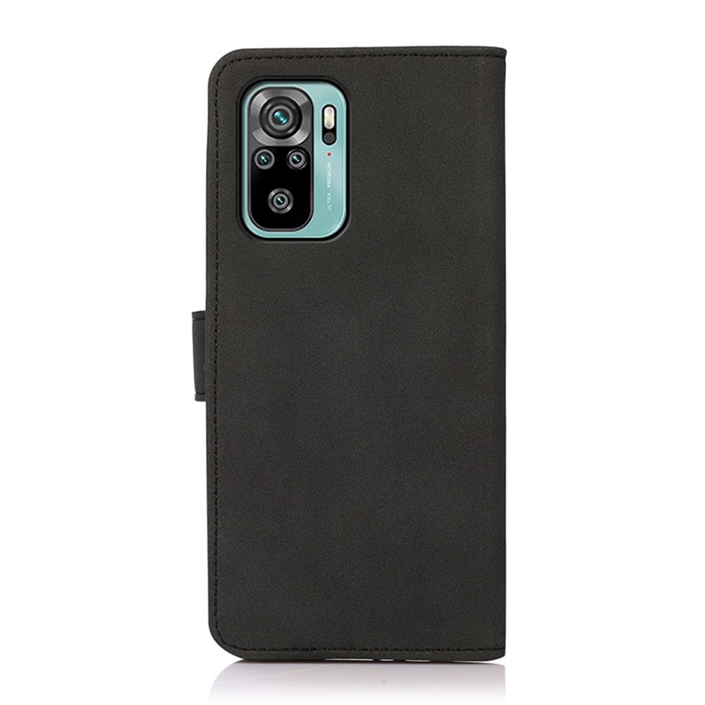 KHAZNEH Quality Phone Case Stand Wallet Leather Cover Case for Xiaomi Redmi Note 10 4G / Redmi Note 10S - Black-3