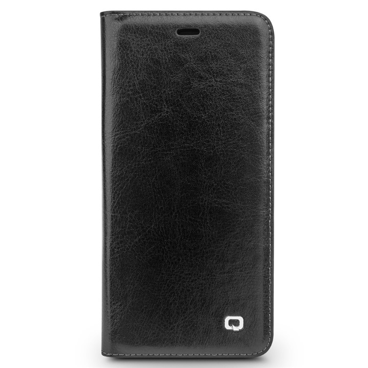 QIALINO Classic Genuine Cowhide Leather Flip Cover Case for Xiaomi Mi 6 - Black-4