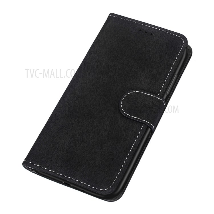 Retro Matte with 3 Card Slots Leather Cover Phone Shell for Xiaomi Redmi K40/K40 Pro/K40 Pro+/Mi 11i/Poco F3 - Black-10