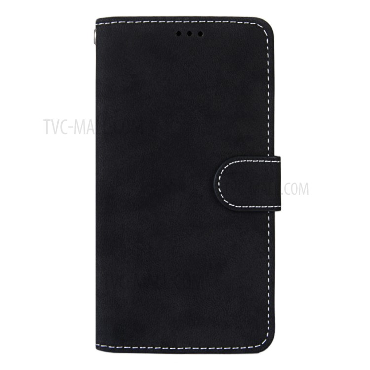 Retro Matte with 3 Card Slots Leather Cover Phone Shell for Xiaomi Redmi K40/K40 Pro/K40 Pro+/Mi 11i/Poco F3 - Black-8
