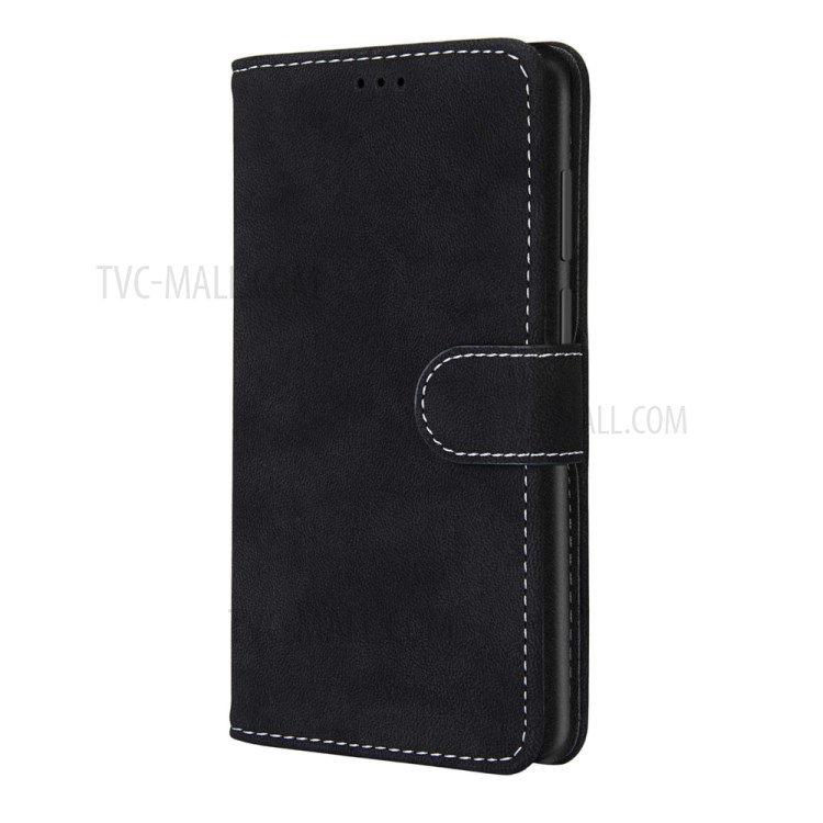 Retro Matte with 3 Card Slots Leather Cover Phone Shell for Xiaomi Redmi K40/K40 Pro/K40 Pro+/Mi 11i/Poco F3 - Black-9