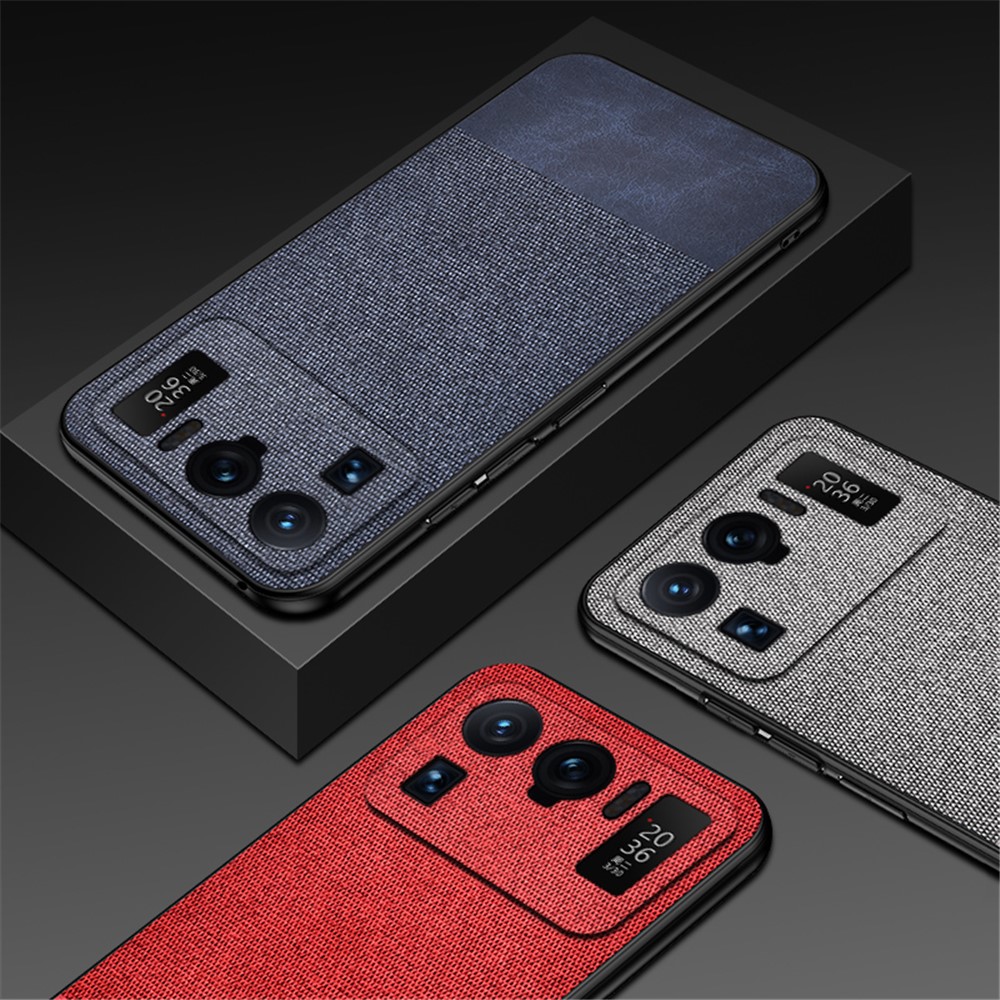 Splicing Design Cloth+Leather+Silicone+PC Protective Shell for Xiaomi Mi 11 Ultra - Red-2