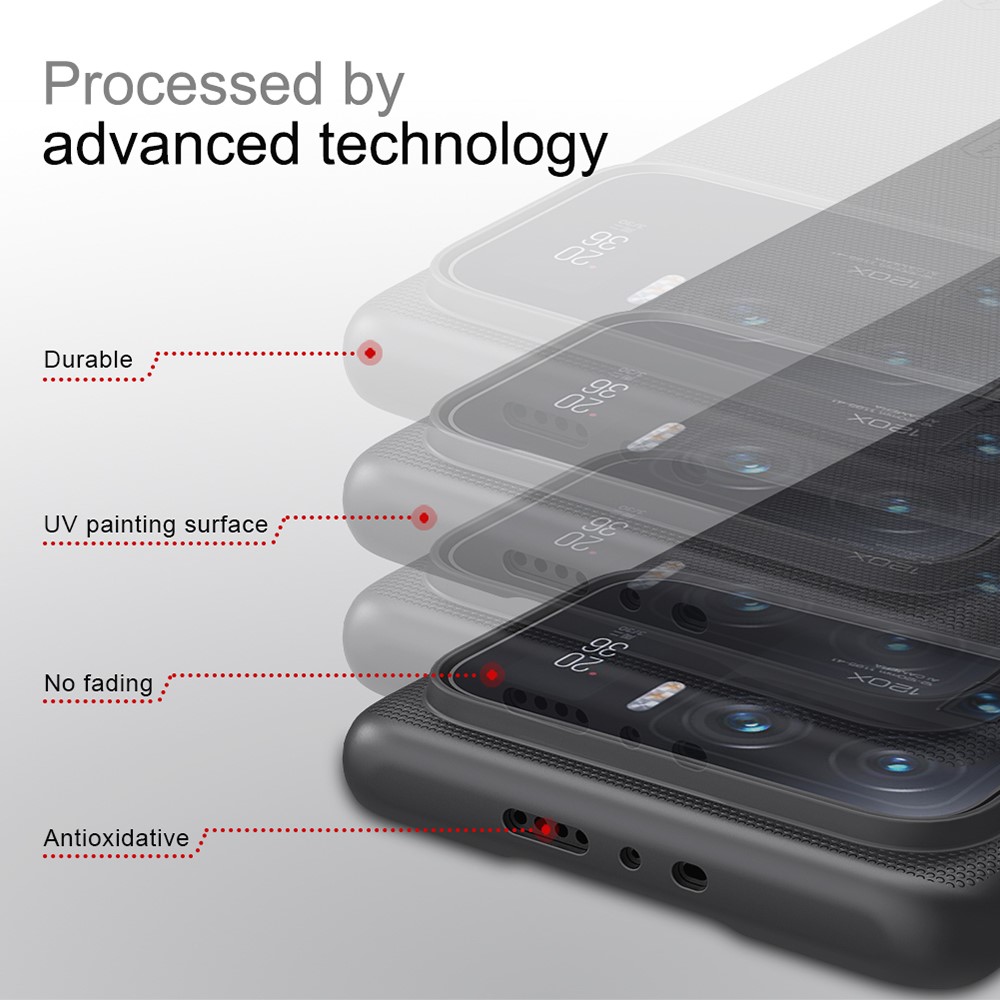 NILLKIN Super Frosted Shield Series Matte Hard Phone Case for Xiaomi Mi 11 Ultra - Black-3