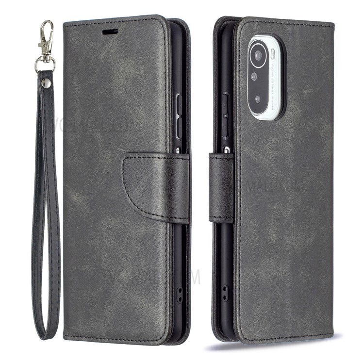 Wallet Leather Stand Shell Cover Case for Xiaomi Poco F3/Redmi K40/K40 Pro/Mi 11i - Black-1