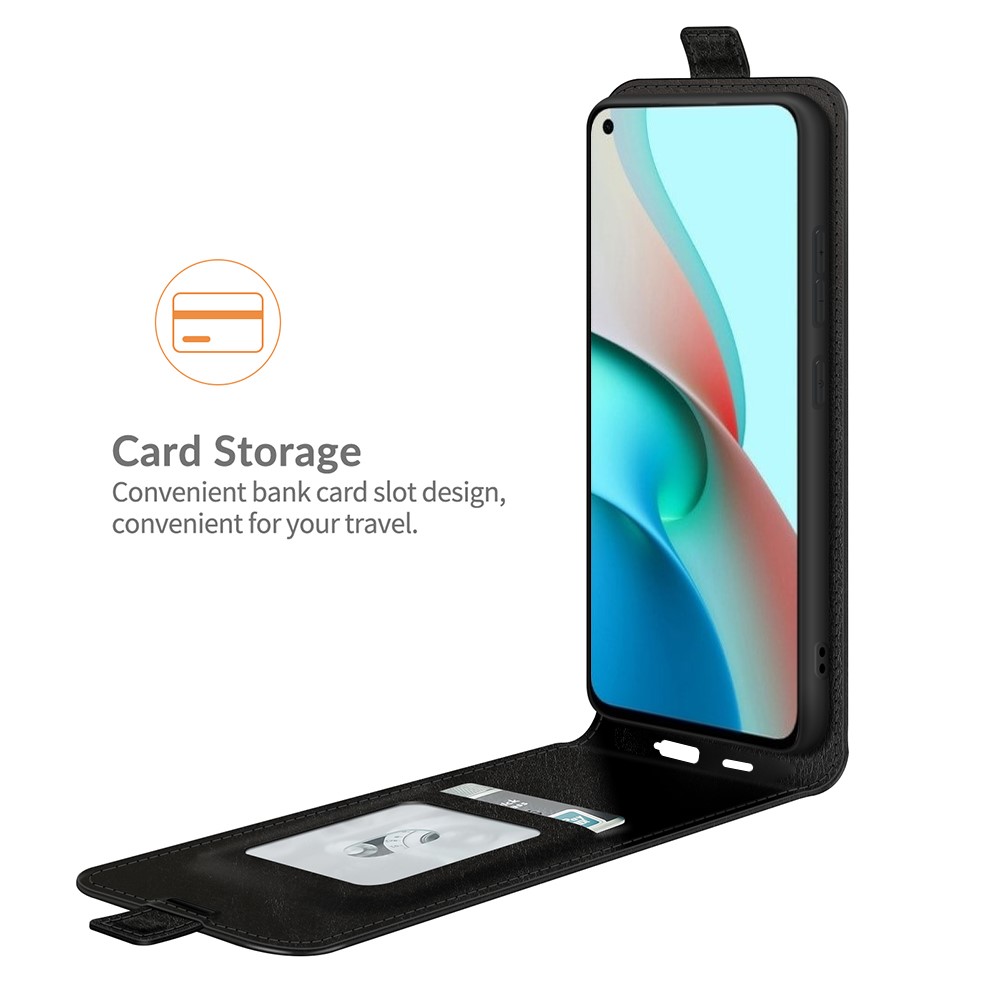 Crazy Horse Leather Protector Case Vertical Flip Phone Cover with Card Slot for Xiaomi Mi 11 Lite 4G / 5G - Black-3