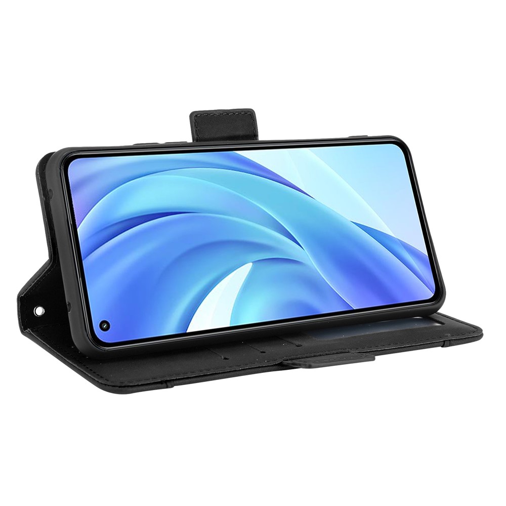 Wallet Design Multiple Card Slots Stand Leather Phone Case for Xiaomi Mi 11 Lite 4G / Mi 11 Lite 5G - Black-3