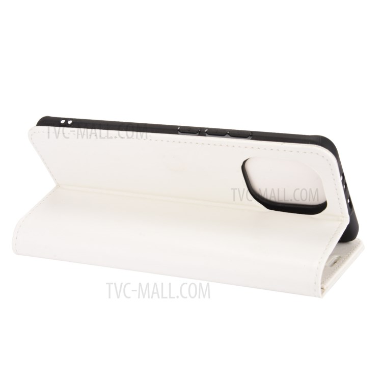 Crazy Horse Leather Wallet Stand Case for Xiaomi Mi 11 - White-3