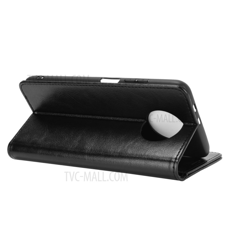 Crazy Horse Leather Wallet Stand Case for Xiaomi Redmi Note 9 5G / Redmi Note 9T 5G - Black-3