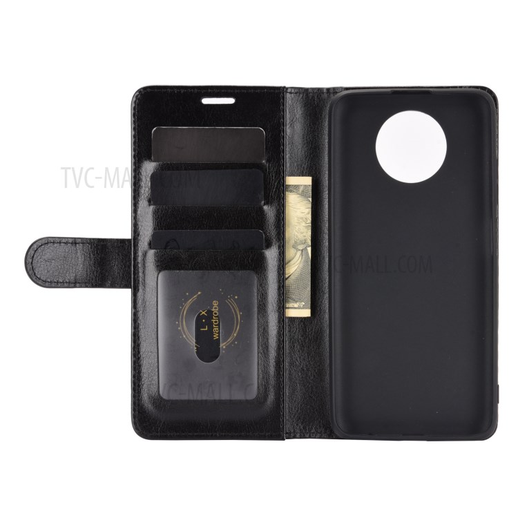 Crazy Horse Leather Wallet Stand Case for Xiaomi Redmi Note 9 5G / Redmi Note 9T 5G - Black-5