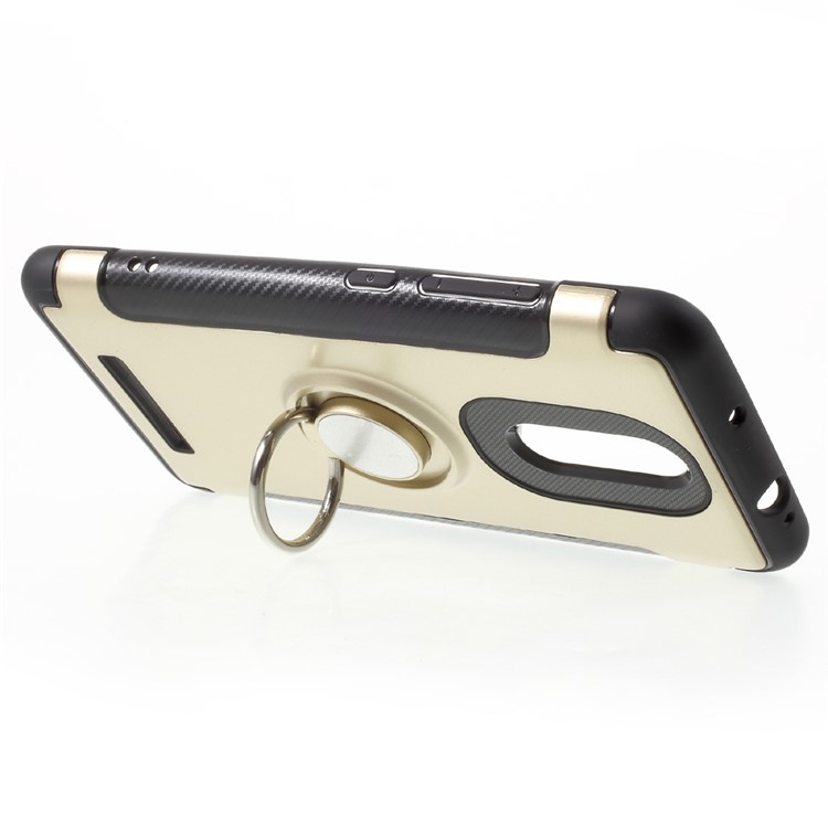 Magnetic Ring Holder TPU PC Back Case for Xiaomi Redmi Note 3 / Note 3 Pro - Gold-2