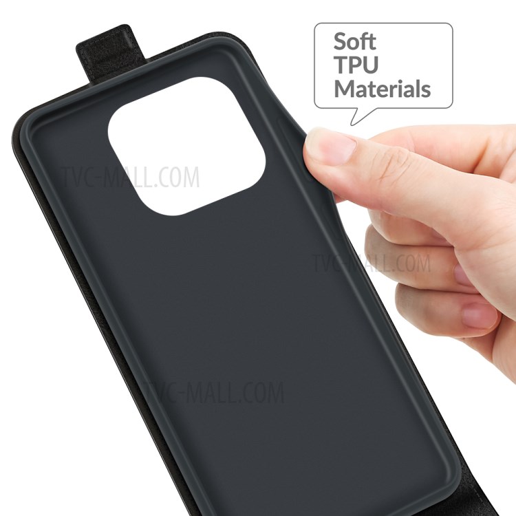 Crazy Horse Leather Protector Case Vertical Flip Phone Cover with Card Slot for Xiaomi Mi 11 Pro - Black-6