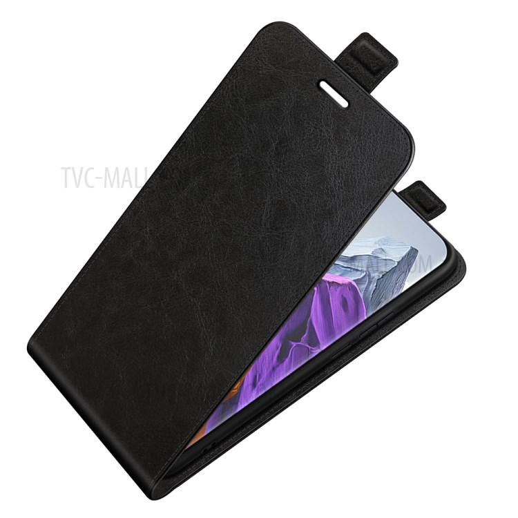 Crazy Horse Leather Protector Case Vertical Flip Phone Cover with Card Slot for Xiaomi Mi 11 Pro - Black-7