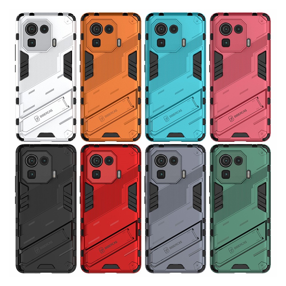 Kickstand Design PC + TPU Anti-Drop Hybrid Phone Case Cover for Xiaomi Mi 11 Pro - Black-12