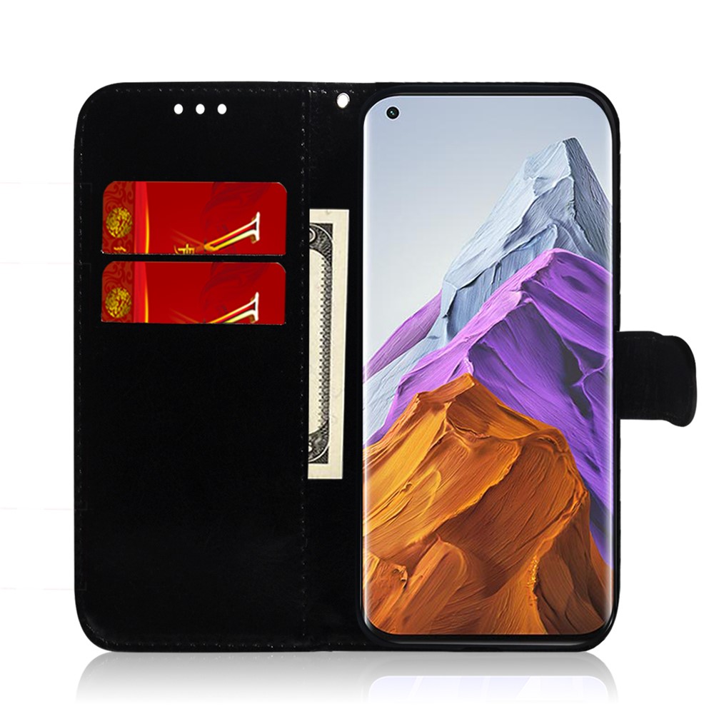 Mirror-like Surface Wallet Stand Leather Case for Xiaomi Mi 11 Pro - Purple-7