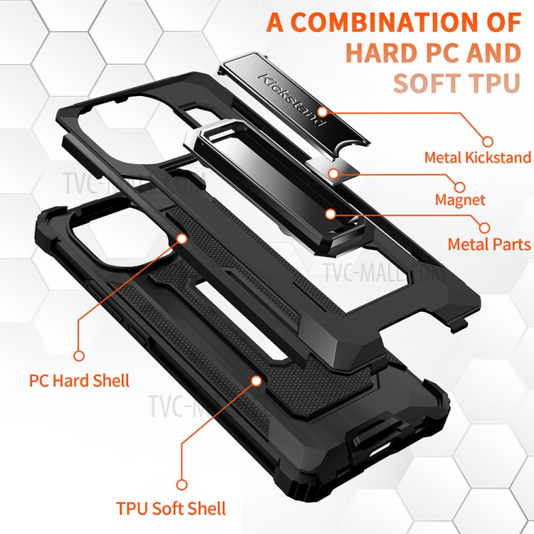 Jazz Series Shockproof Hybrid Phone Cover Back Case for Xiaomi Mi 11 - Black-2