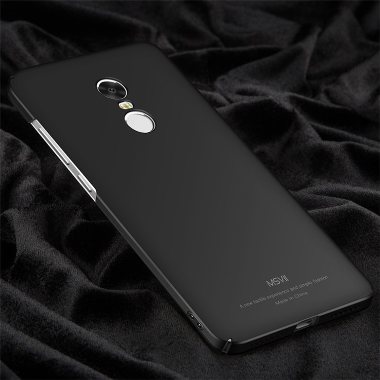 MSVII Ultra-thin Anti-shock Hard Plastic Phone Case for Xiaomi Redmi Note 4X - Black-3