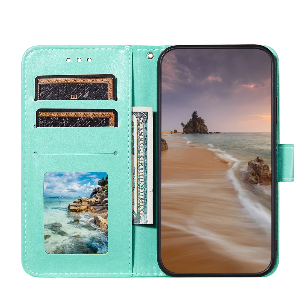 Dual-sided Magnetic Clasp Leather Wallet Stand Phone Case Shell for Xiaomi Redmi Note 10 5G - Green-3