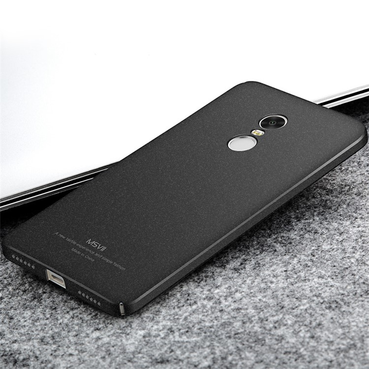 MSVII Ultra-thin Matte Plastic Phone Case for Xiaomi Redmi Note 4X - Black-3