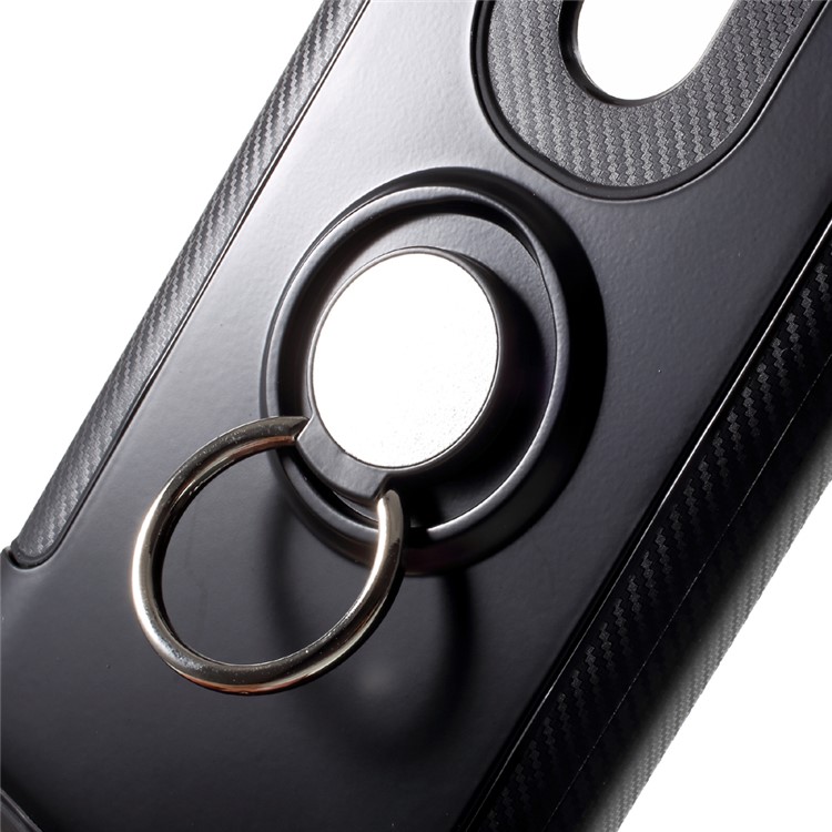 2-in-1 Carbon Fiber Texture (PC+TPU) Hybrid Kickstand Mobile Phone Case for Xiaomi Redmi Note 4 - Black-6