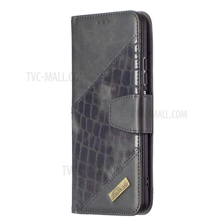 BF04 Crocodile Texture Splicing Wallet Stand Leather Protector Case for Xiaomi Mi 11i / Poco F3 / Redmi K40 Pro / Redmi K40 - Black-2