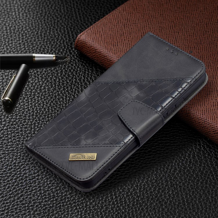 BF04 Crocodile Texture Splicing Wallet Stand Leather Protector Case for Xiaomi Mi 11i / Poco F3 / Redmi K40 Pro / Redmi K40 - Black-5