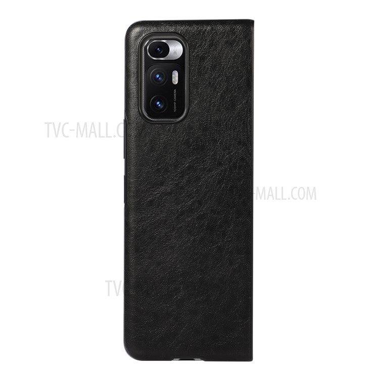 Crazy Horse Texture PU Leather Coated PC Shock-Proof Case for Xiaomi Mi Mix Fold - Black-4
