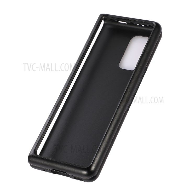 Genuine Leather Coated Hard PC Shell Phone Case Protector for Xiaomi Mi Mix Fold - Blue-9