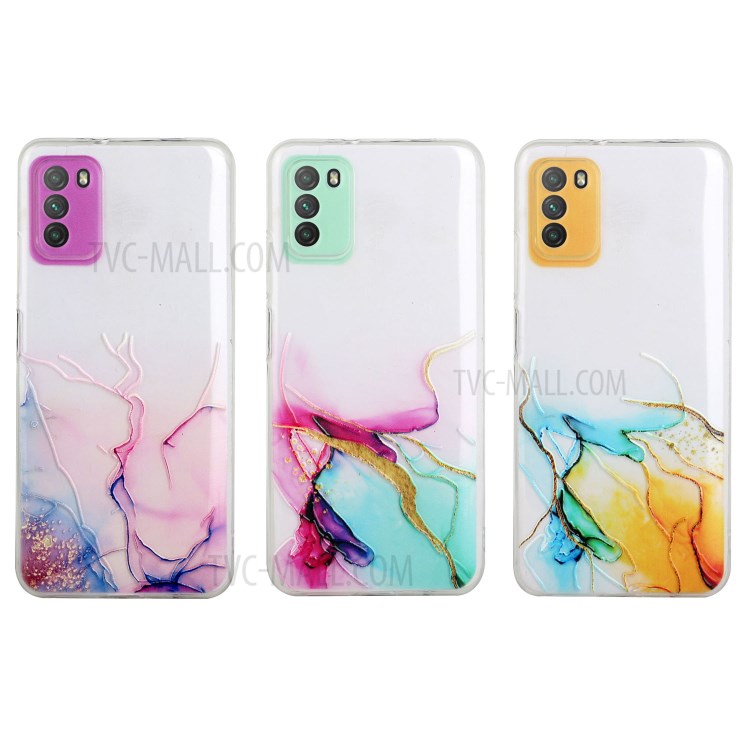 Precise Hole Opening Marble Pattern Soft TPU Case for Xiaomi Poco M3 - Style A-5