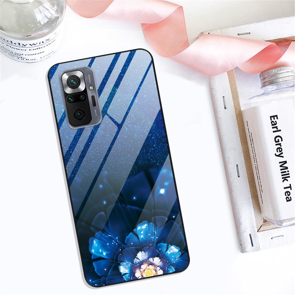 Fancy Style Printing Glass + PC + TPU Combo Cover for Xiaomi Redmi Note 10 Pro Hybrid Case - Dim Star-3