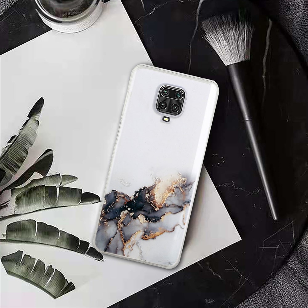 Marble Pattern Soft TPU Precise Cut-Out Case for Xiaomi Redmi Note 9S/Note 9 Pro/Note 9 Pro Max - Style A-3
