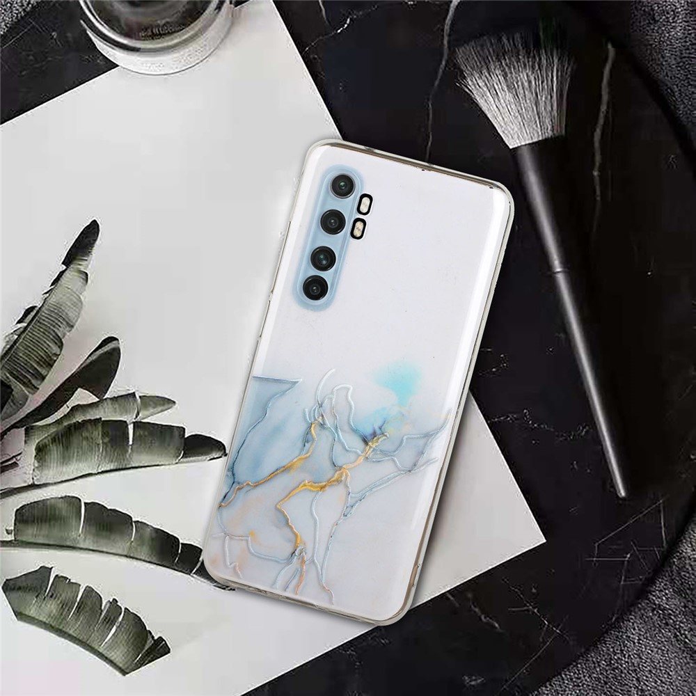 Precise Hole Opening Marble Pattern Soft TPU Case for Xiaomi Mi Note 10 Lite - Style A-3