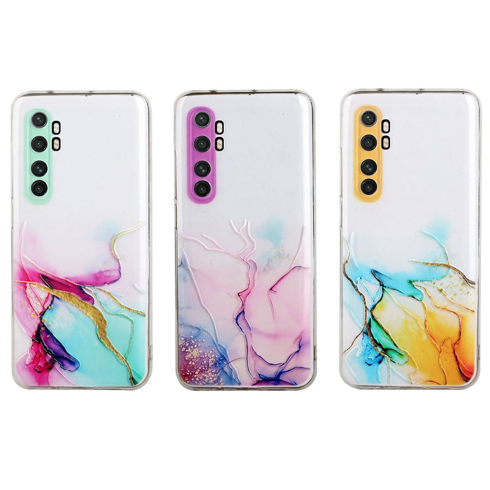 Precise Hole Opening Marble Pattern Soft TPU Case for Xiaomi Mi Note 10 Lite - Style A-5