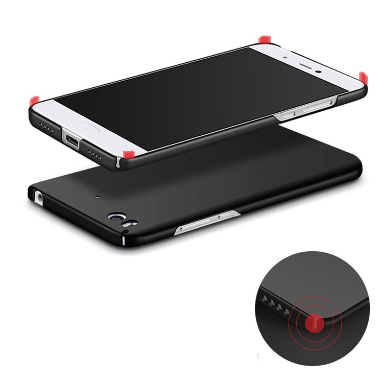 MSVII Rubberized Ultra-thin Anti-slip Hard Plastic Phone Case for Xiaomi Mi 5s - Black-4