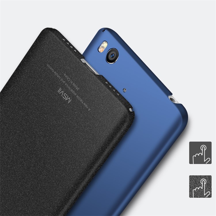 MSVII Rubberized Ultra-thin Anti-slip Hard Plastic Phone Case for Xiaomi Mi 5s - Black-5