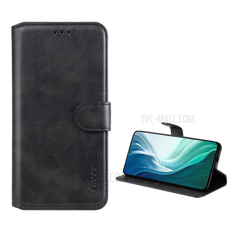 ENKAY ENK-PUC028 PU Leather + TPU Wallet Stand Phone Case for Xiaomi Mi 11i/Poco F3/Redmi K40/Redmi K40 Pro - Black-1