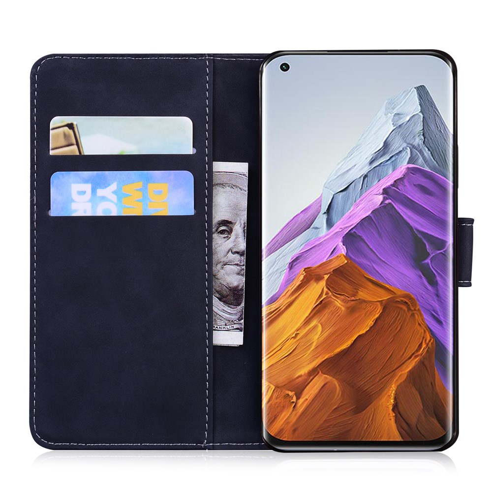 Wallet Stand Magnetic Clasp PU Leather Case for Xiaomi Mi 11 Pro - Black-4