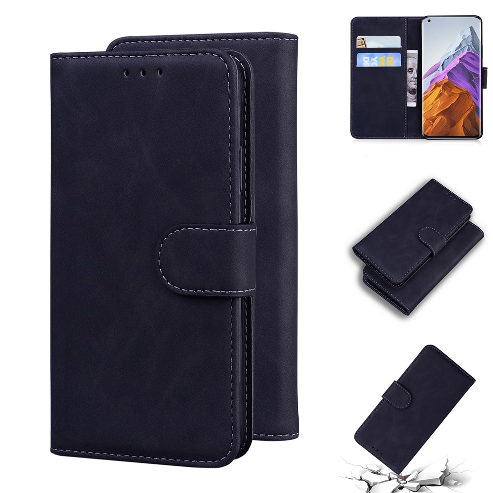 Wallet Stand Magnetic Clasp PU Leather Case for Xiaomi Mi 11 Pro - Black-7