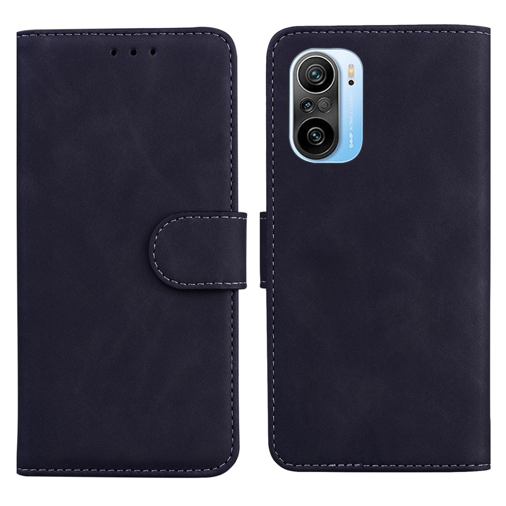 Wallet Stand Flip Leather Phone Case for Xiaomi Redmi K40/K40 Pro/Poco F3 - Black-1
