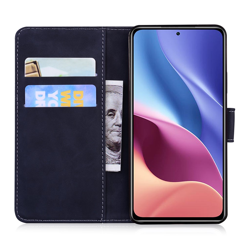 Wallet Stand Flip Leather Phone Case for Xiaomi Redmi K40/K40 Pro/Poco F3 - Black-4