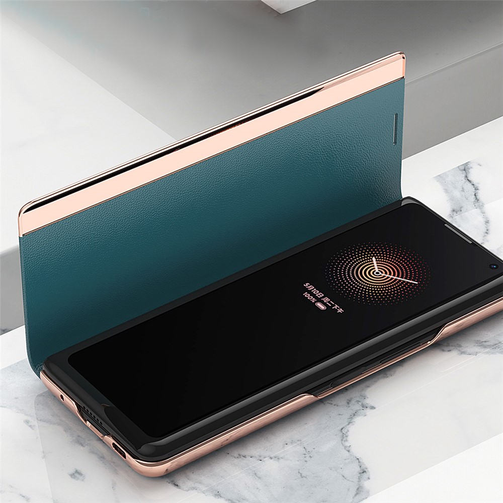 Folio Flip Sided View Window Leather Stand Phone Shell for Xiaomi Mi Mix Fold - Black-5
