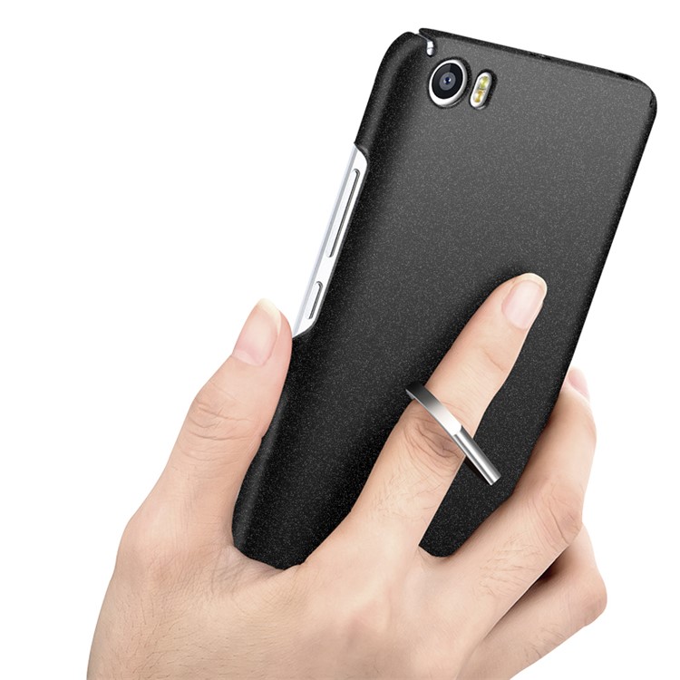 MSVII Ultra-thin Anti-fingerprint Matte Plastic Phone Case with Kickstand for Xiaomi Mi 5s - Black-3