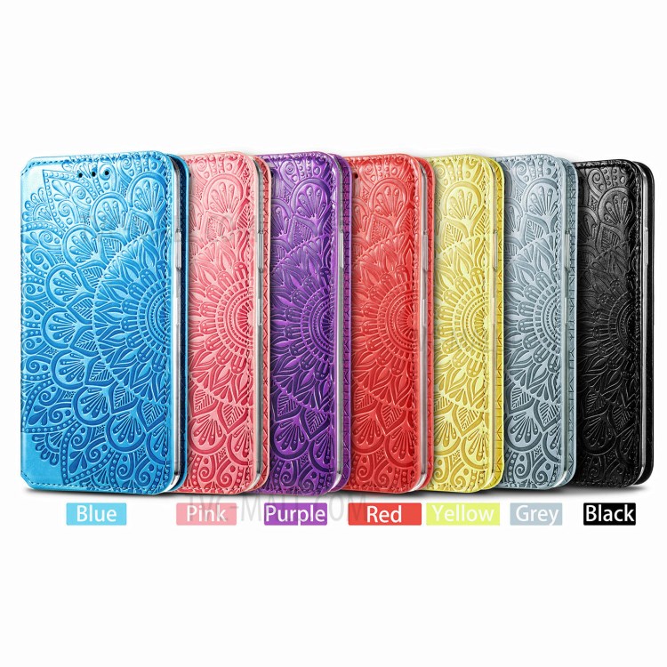 Imprinted Mandala Flower Pattern Auto-absorbed PU Leather Case Stand Wallet for Xiaomi Redmi K40 Pro / Redmi K40 / Mi 11i / Poco F3 - Black-14