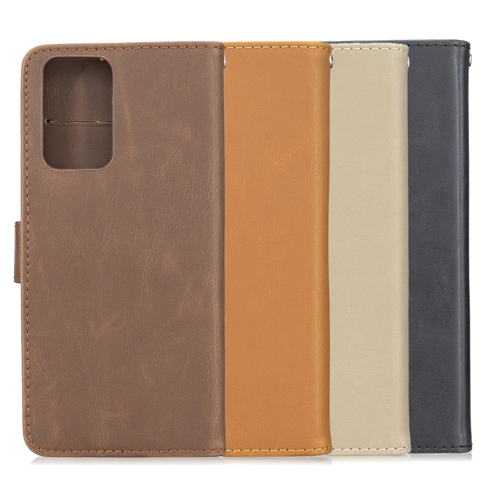 Retro Style Crazy Horse Texture Leather Cover with Wallet Case Design for Xiaomi Redmi Note 10 Pro - Coffee-10