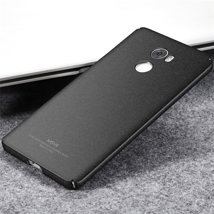 MSVII Ultra-thin Matte Anti-shock Plastic Phone Case for Xiaomi Redmi 4 - Black-2