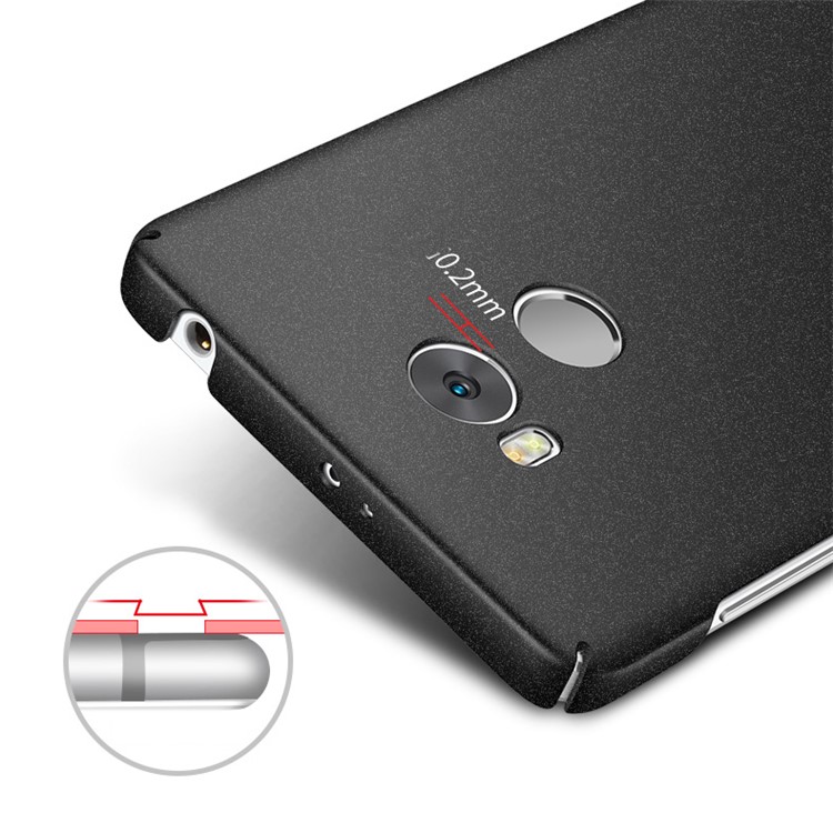 MSVII Ultra-thin Matte Anti-shock Plastic Phone Case for Xiaomi Redmi 4 - Black-4