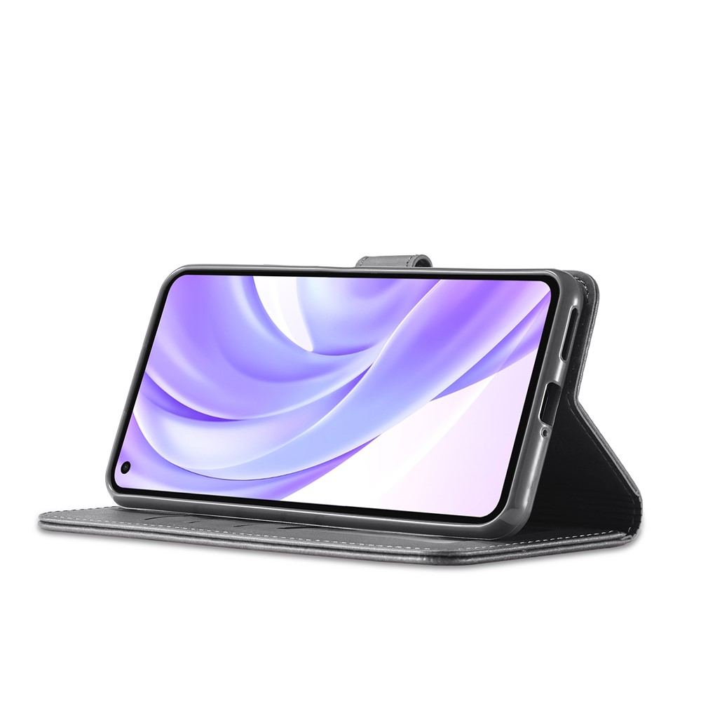 LC.IMEEKE Wallet Stand Leather Protection Shell Phone Cover Case for Xiaomi Mi 11 Lite 4G/5G - Black-12