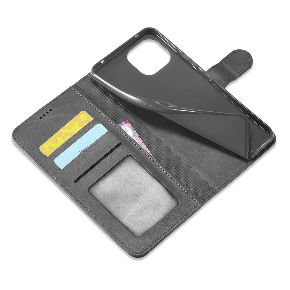 LC.IMEEKE Wallet Stand Leather Protection Shell Phone Cover Case for Xiaomi Mi 11 Lite 4G/5G - Black-13