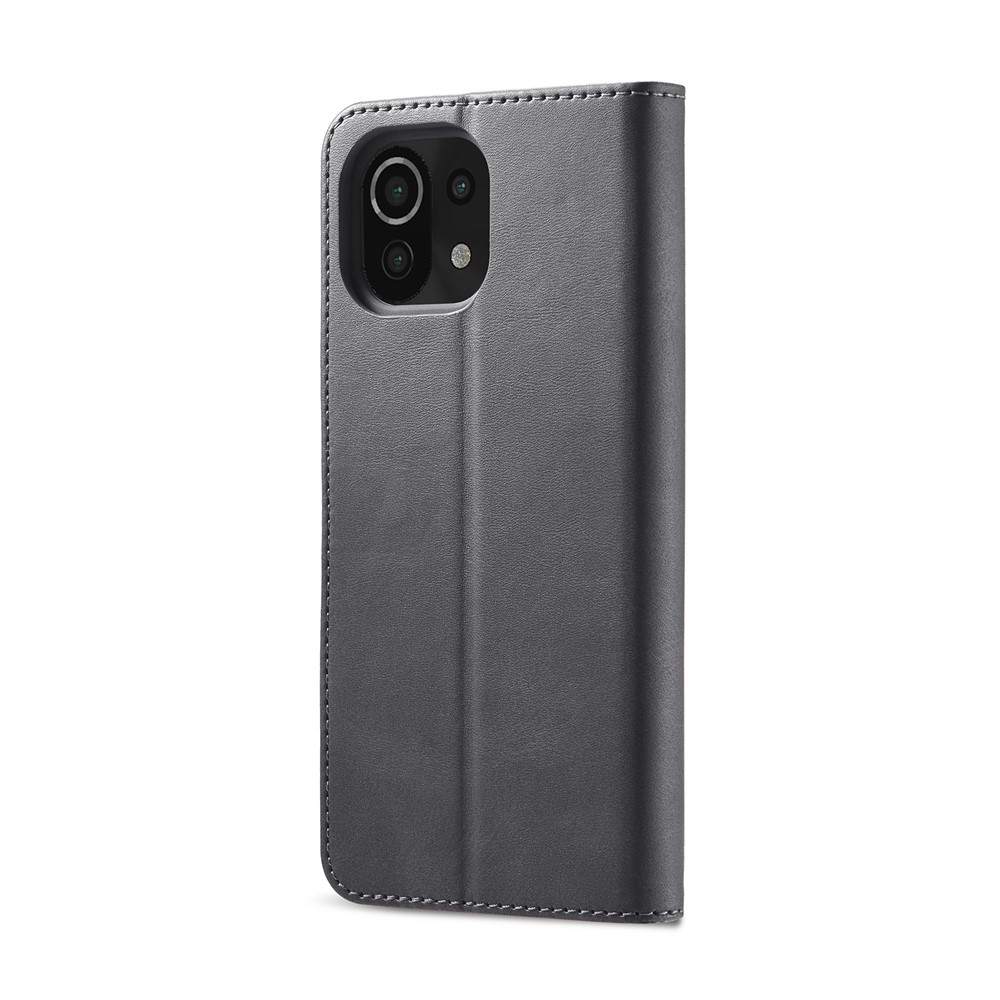 LC.IMEEKE Wallet Stand Leather Protection Shell Phone Cover Case for Xiaomi Mi 11 Lite 4G/5G - Black-8