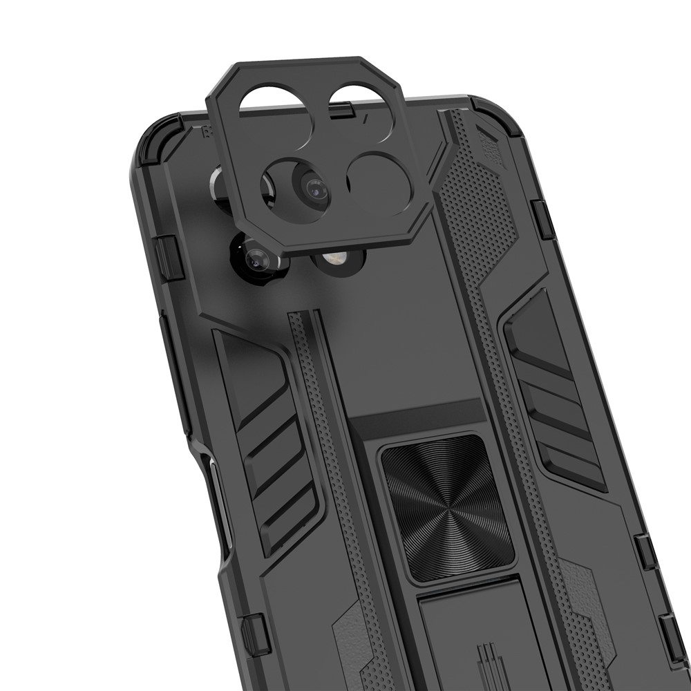 PC + TPU Hybrid Phone Case Shockproof Protective Cover with Kickstand for Xiaomi Mi 11 Lite 4G/5G - Black-10